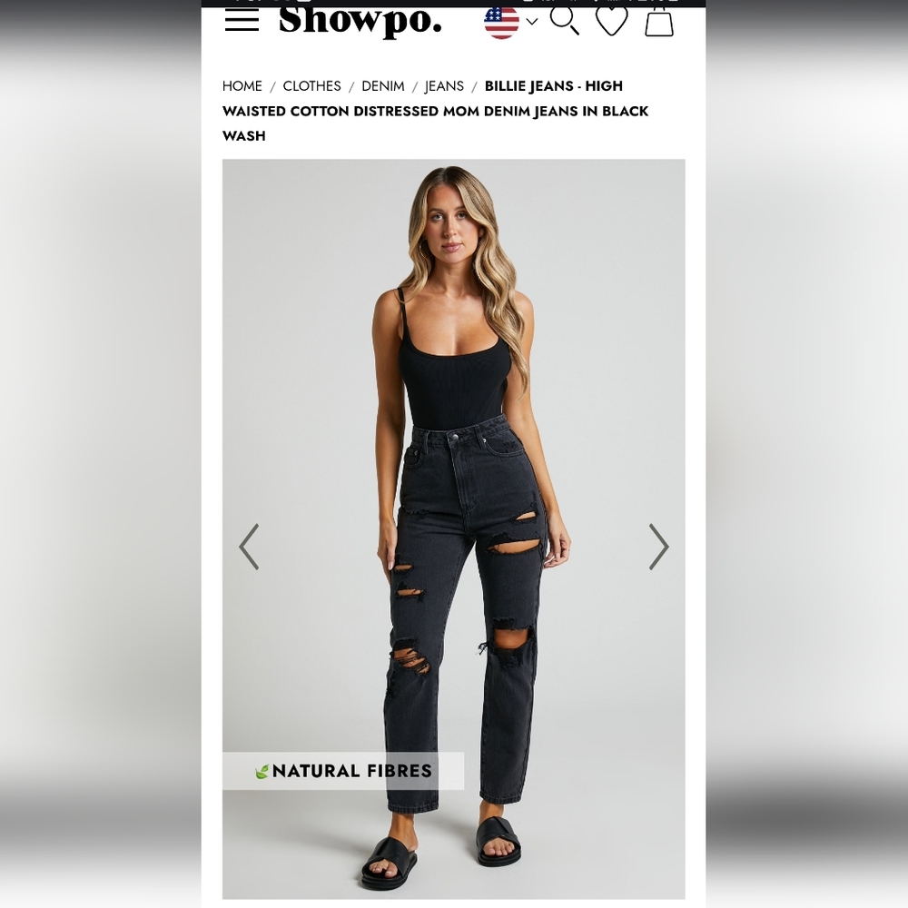 Showpo Billie Jean Distressed Mom Jean - Size 6